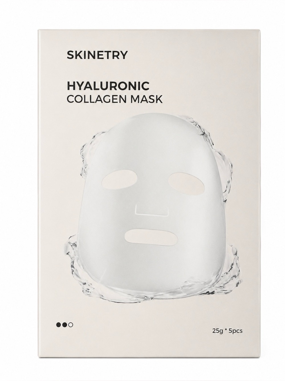 SKINETRY Hyaluronic Collagen Sheet Mask Set | 5-Pack | Hydrating Face Masks | Ne